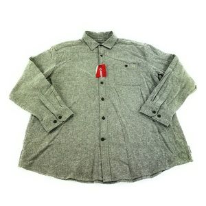 Wolverine Men's Emmet Black Olive Long Sleeve Button Up Flannel Shirt Size XXL